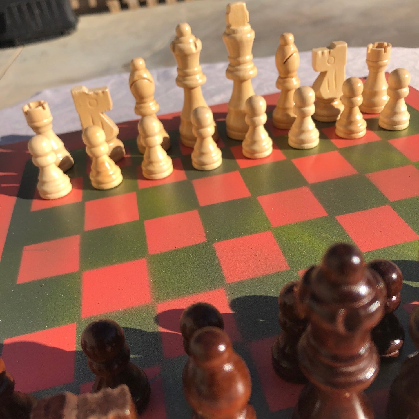 Chess Set - Peach Gold