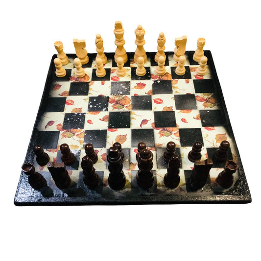 Scrapbook Chess Set - Autumn Leaves