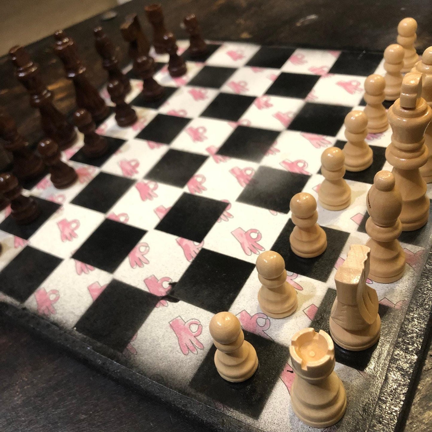 Scrapbook Chess Set - Pink Okay