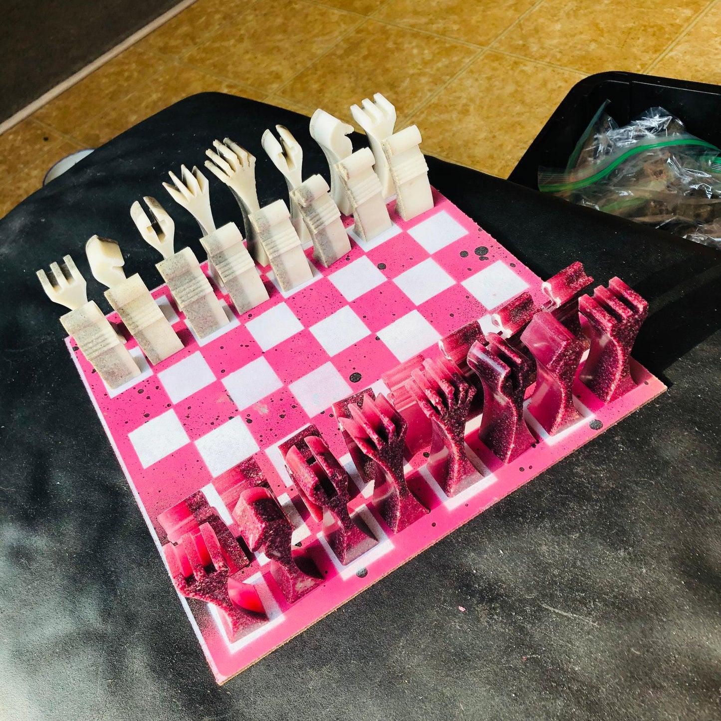 Chess Set - Pretty Pink Royal