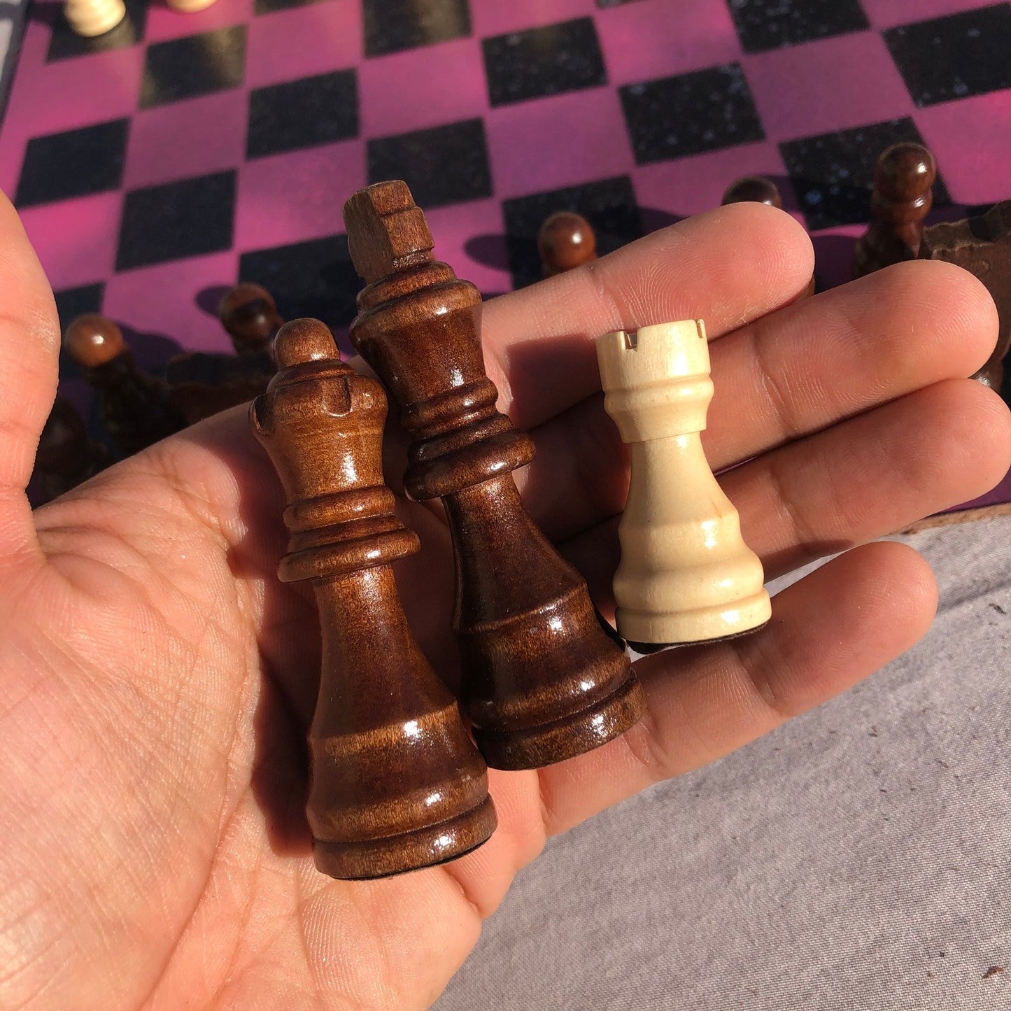 Chess Set - Hot Pink