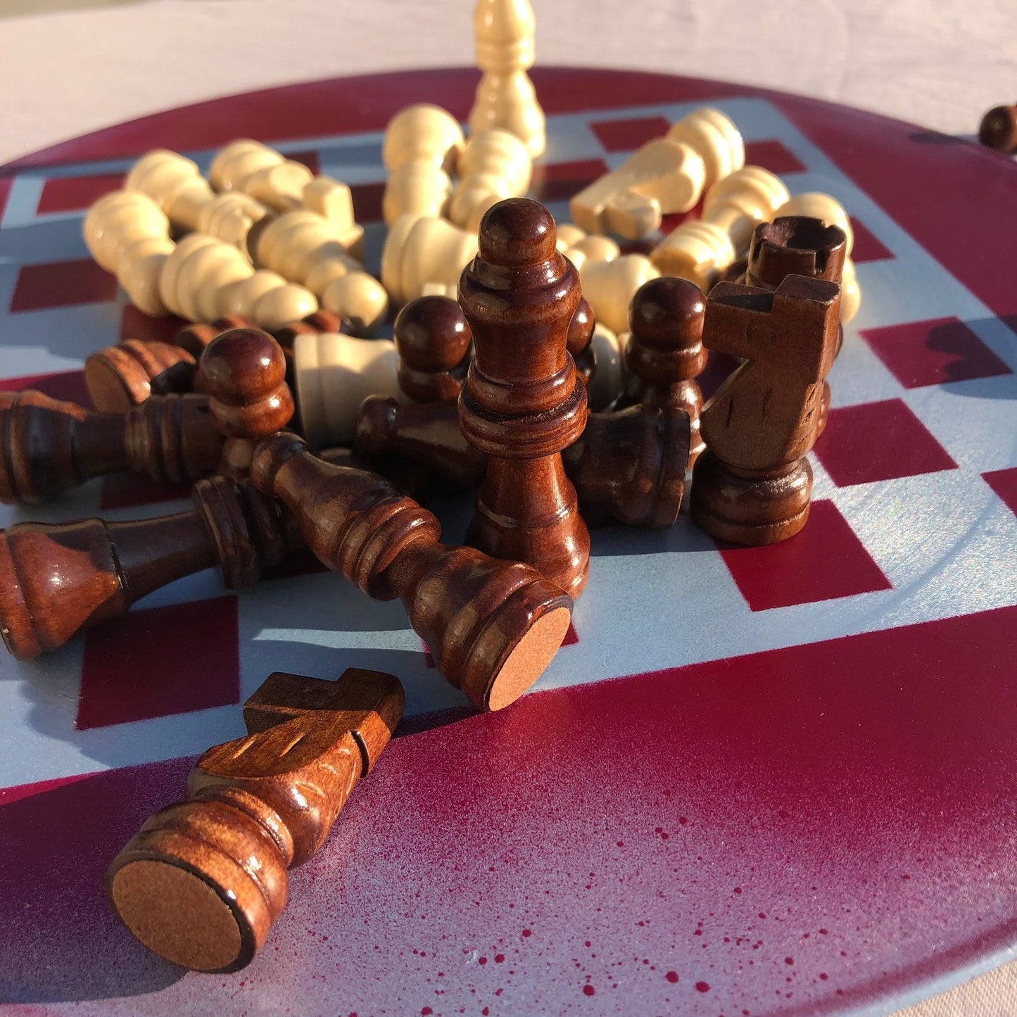 Vinyl Chess Set - Violet Chrome