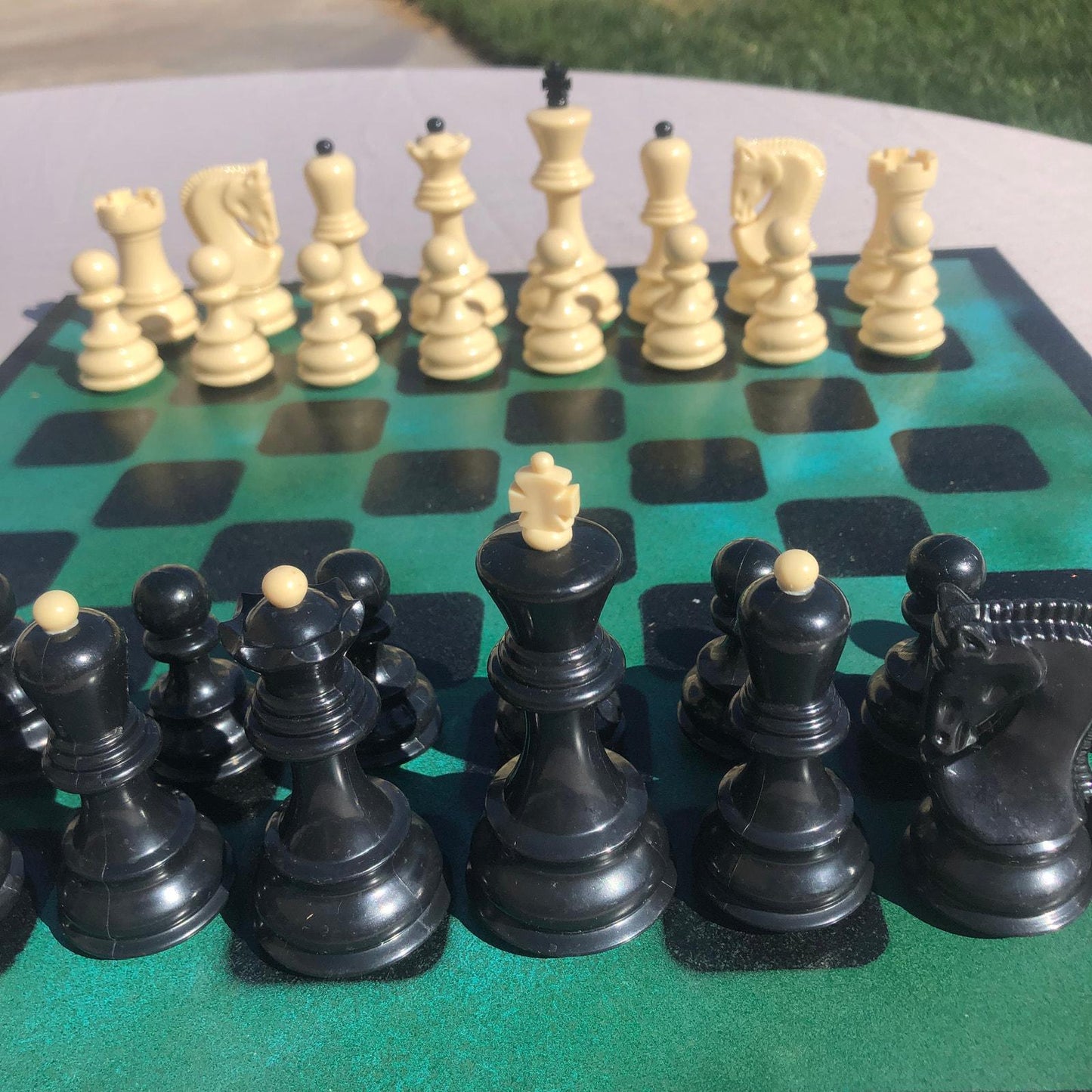 Large Chess Set - Dark Green