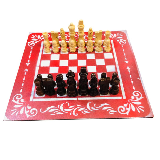 Chess Set - Simple Red & White