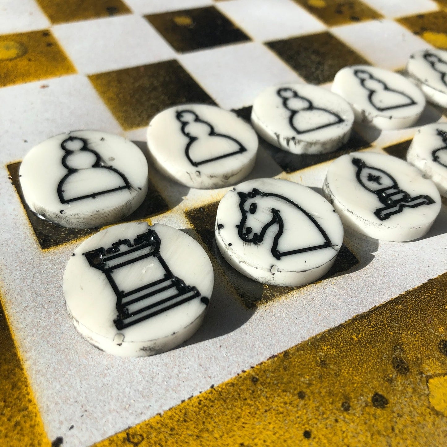 Chess Set - Dirty Yellow