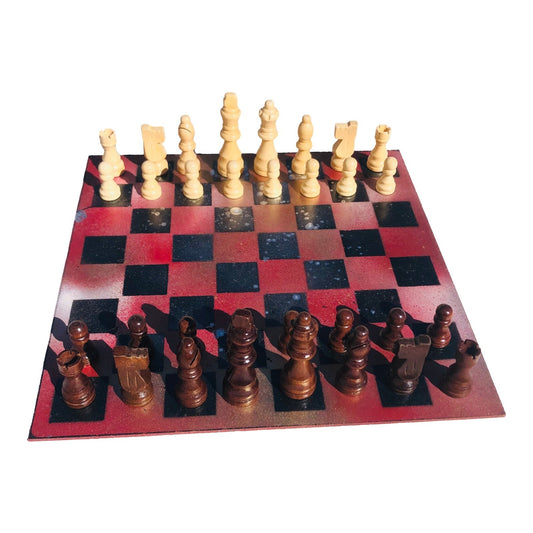 Chess Set - Red Mystic Space