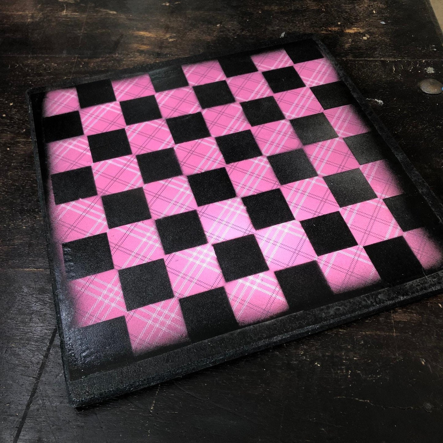 Scrapbook Chess Set - Pink Lines