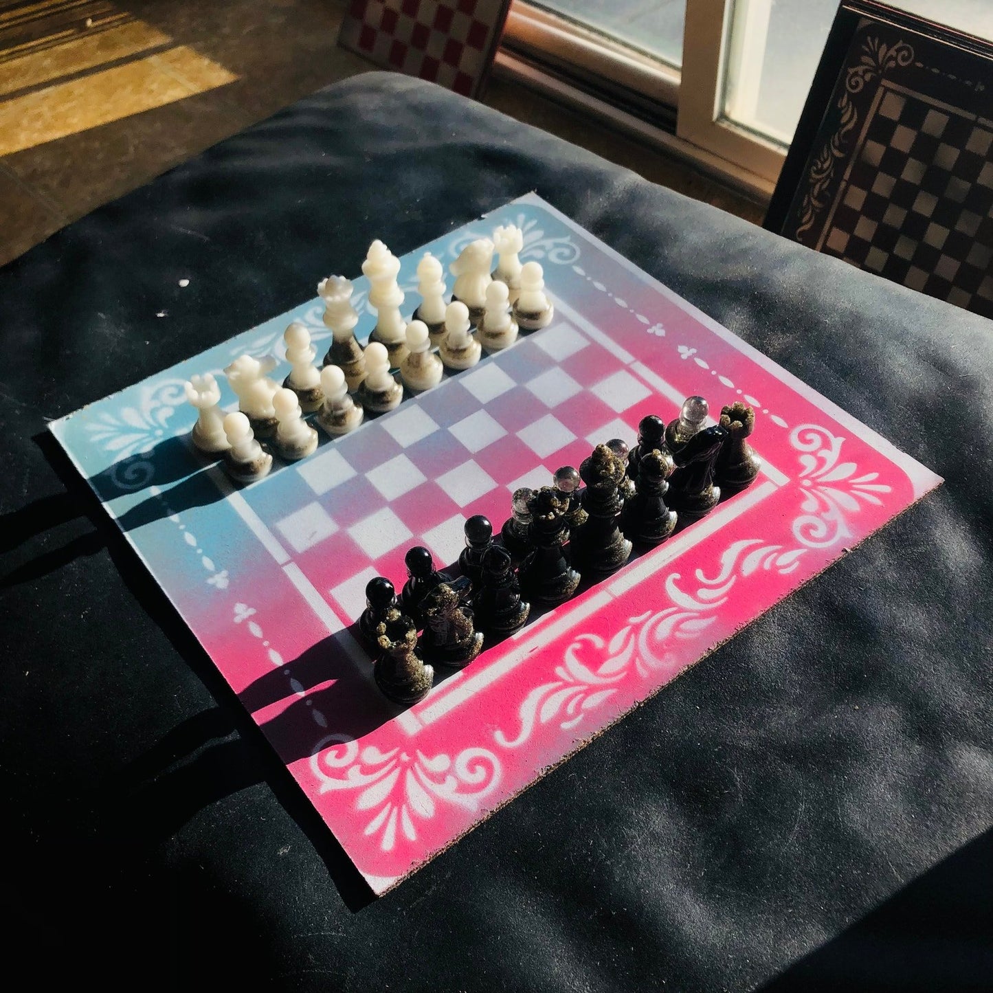 Chess Set - Pink & Blue Royal