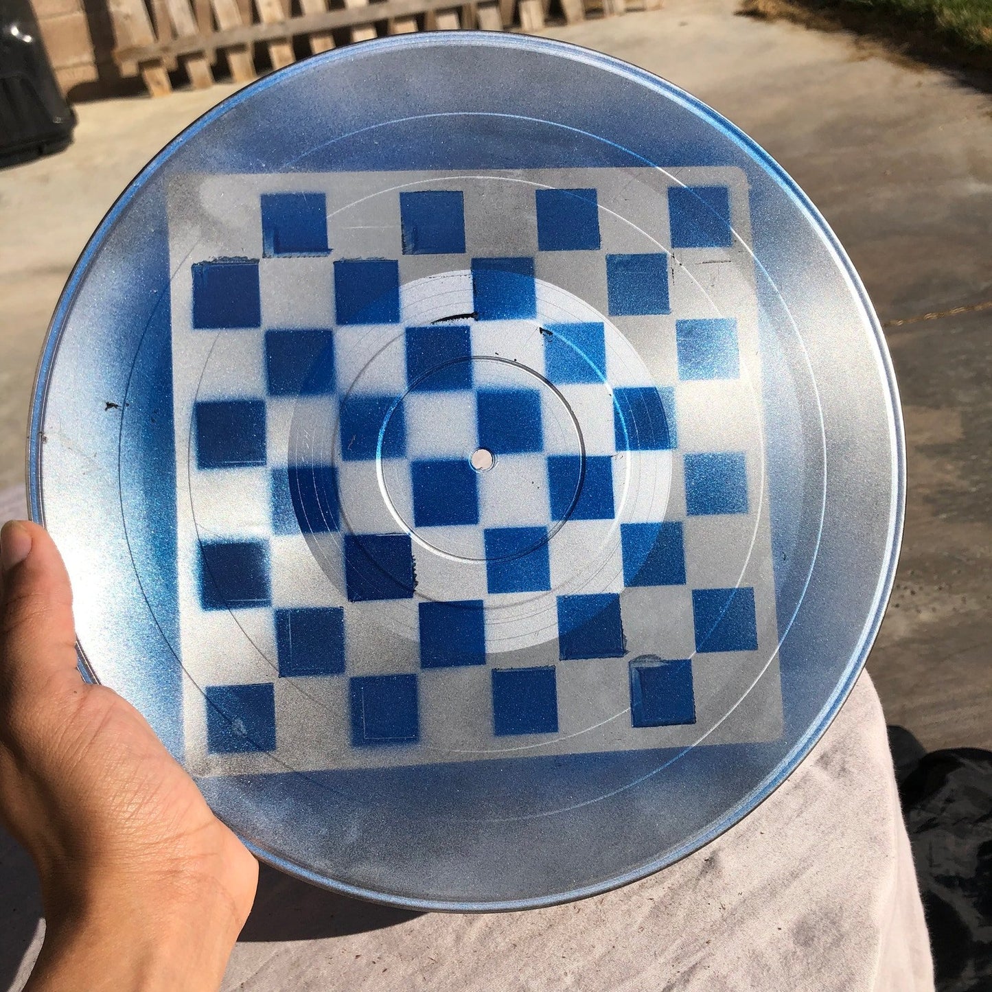 Vinyl Chess Set - Blue Chrome