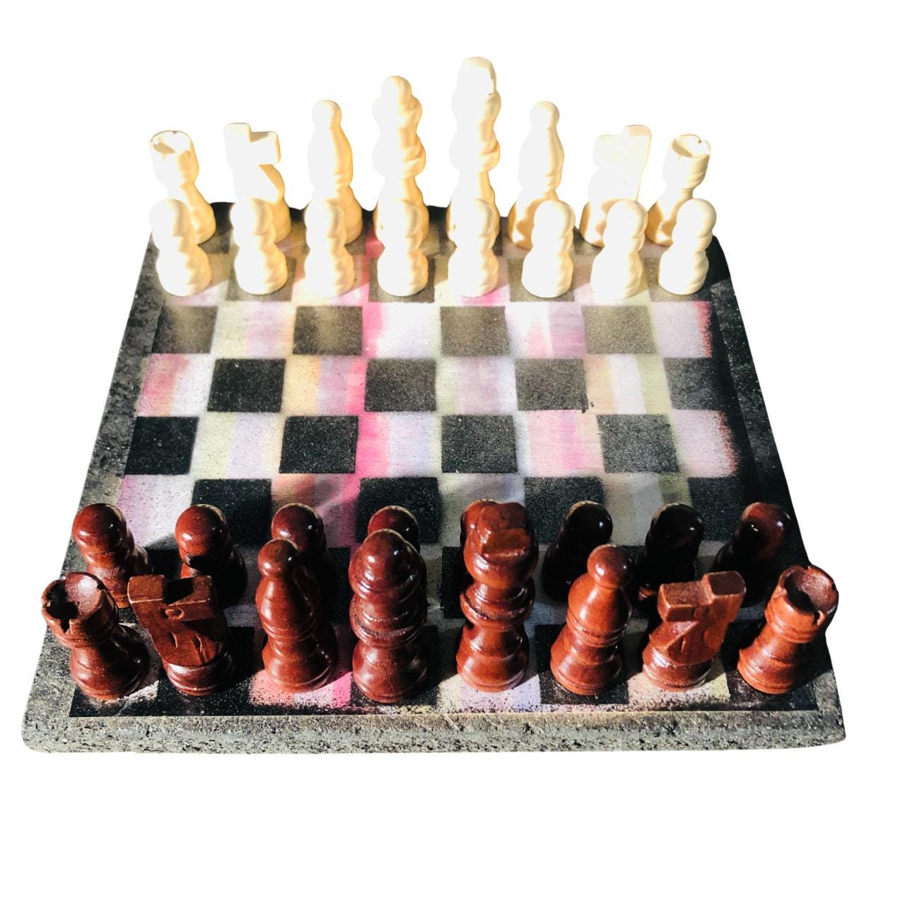 Scrapbook Chess Set - Rainbow Fade