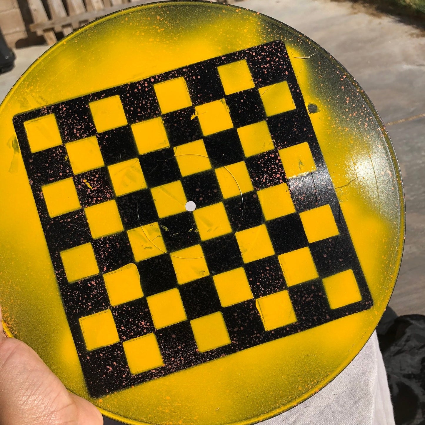 Vinyl Chess Set - Yellow Space