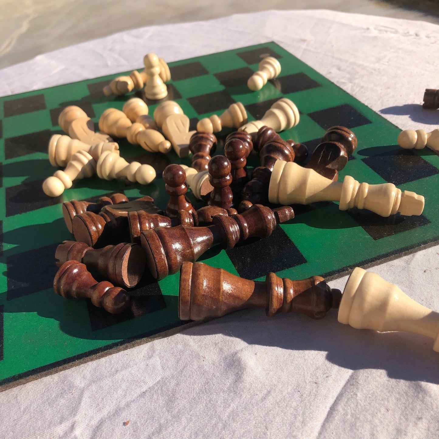 Chess Set - Green & Black