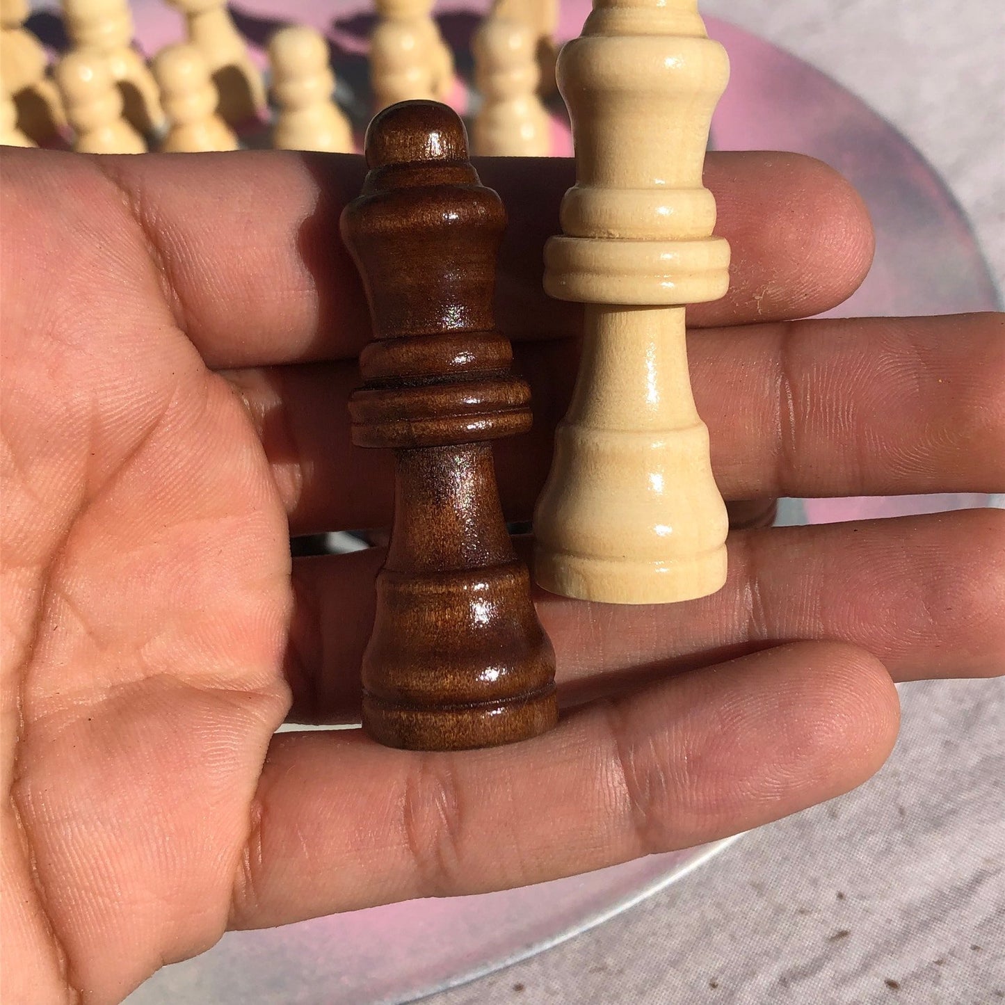 Vinyl Chess Set - Lemonade Pink