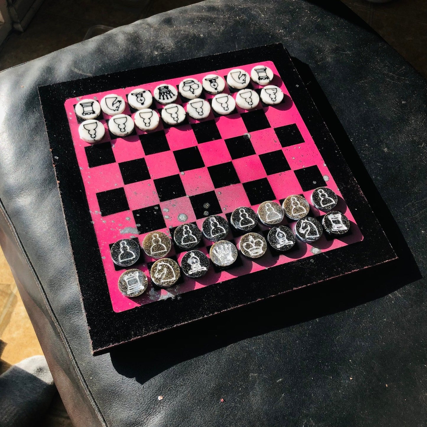 Chess Set - Speckled Pink