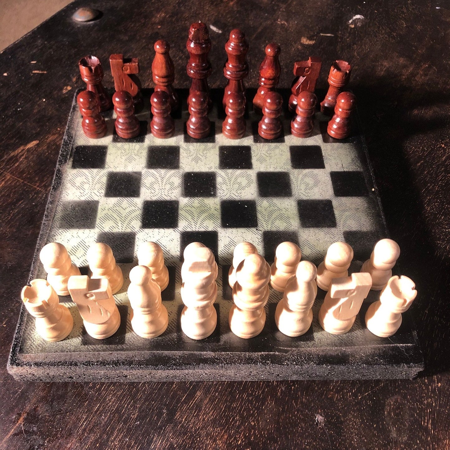 Scrapbook Chess Set - Vintage Style