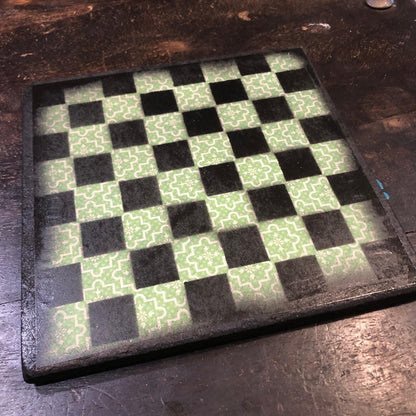 Scrapbook Chess Set - Green Pattern