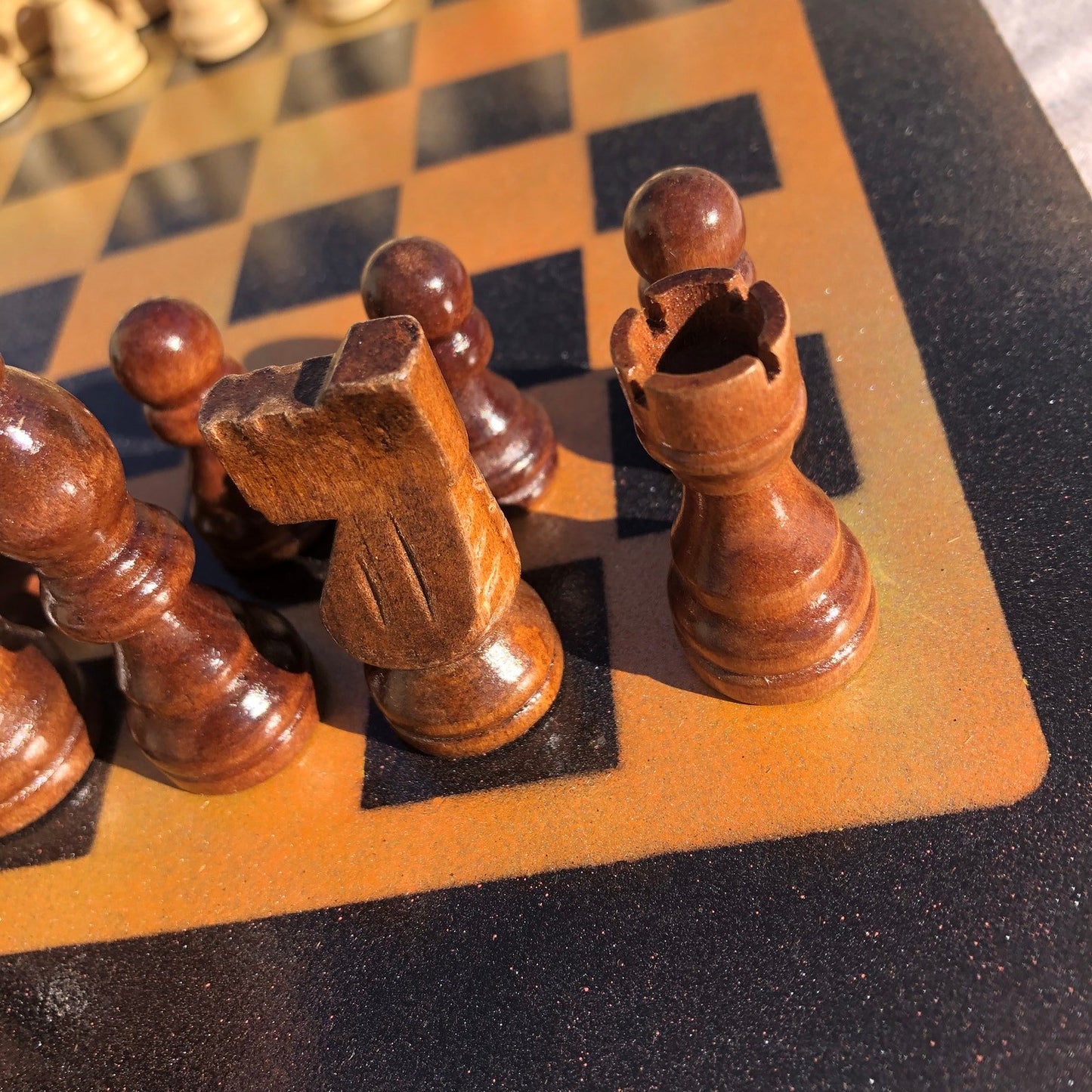 Chess Set - Sunset Orange