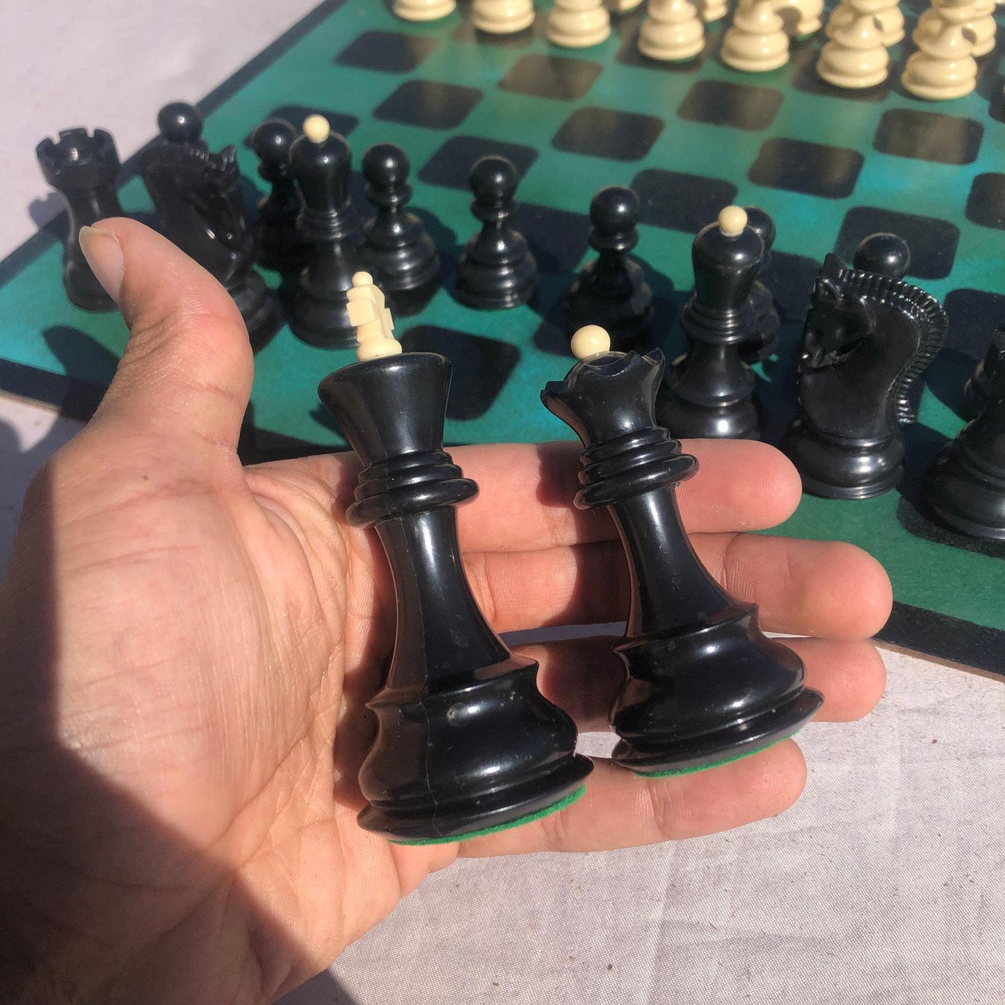 Large Chess Set - Dark Green