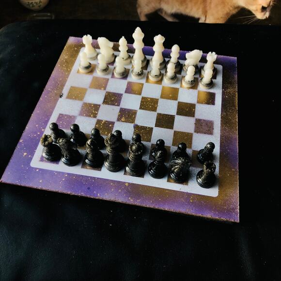 Chess Set - Purple Gold Royal