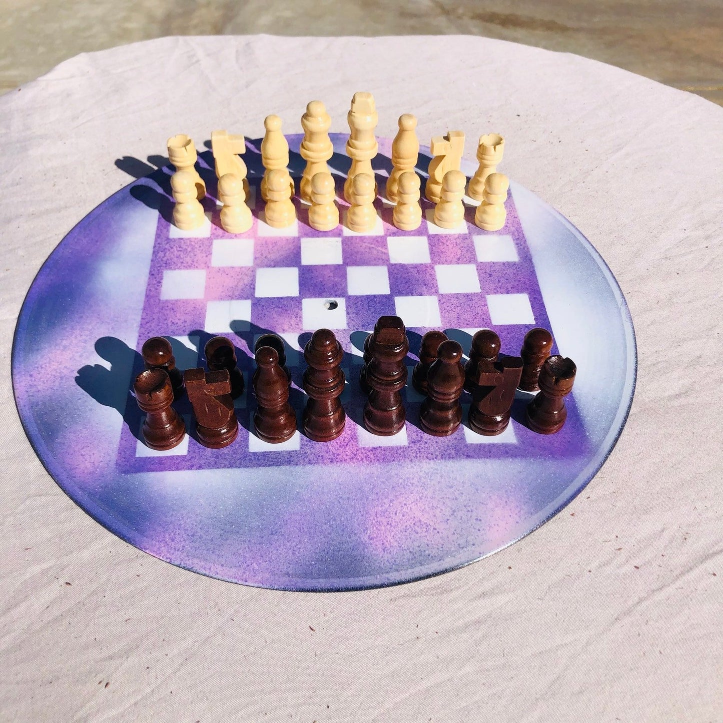 Vinyl Chess Set - Purple Snow