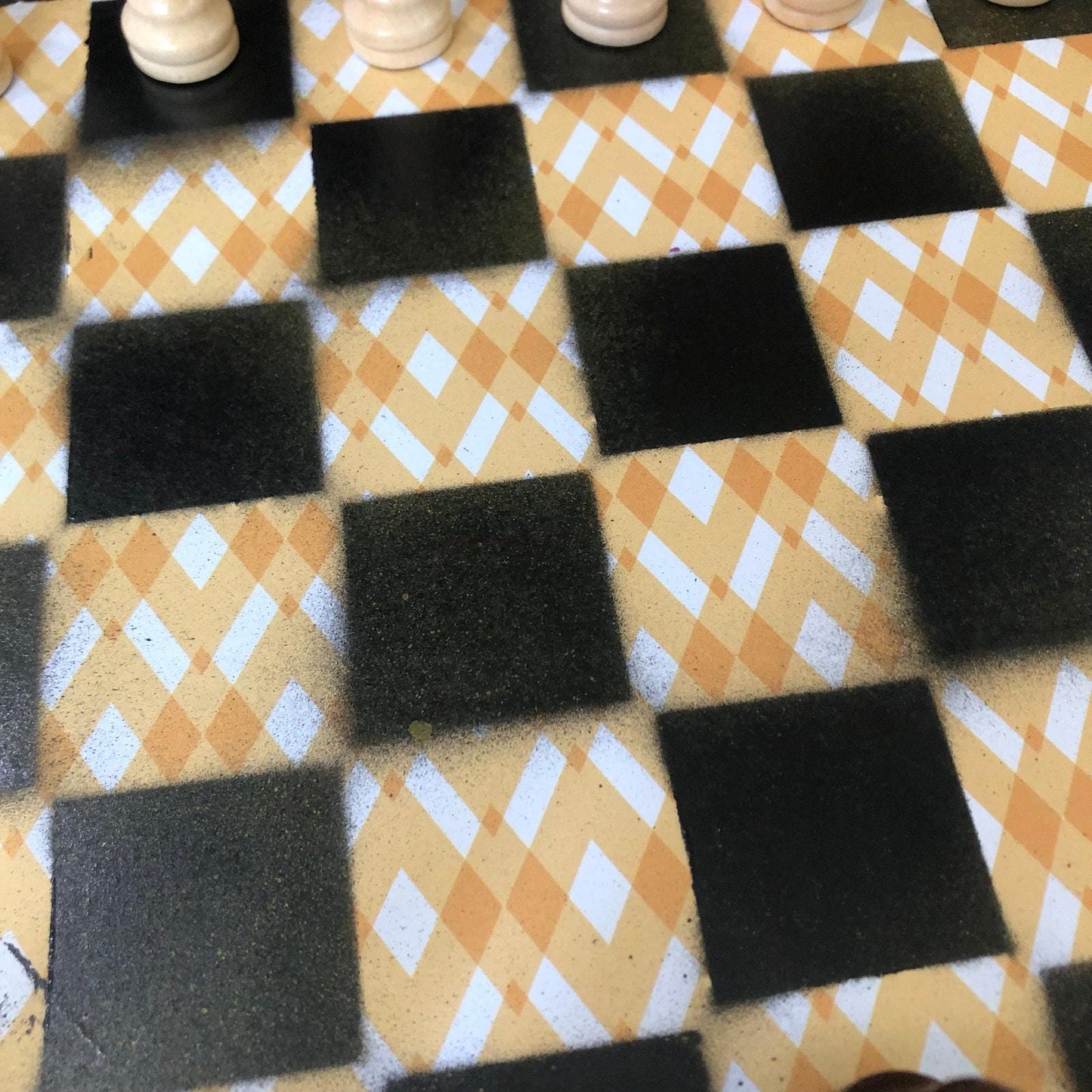 Scrapbook Chess Set - Vintage Yellow