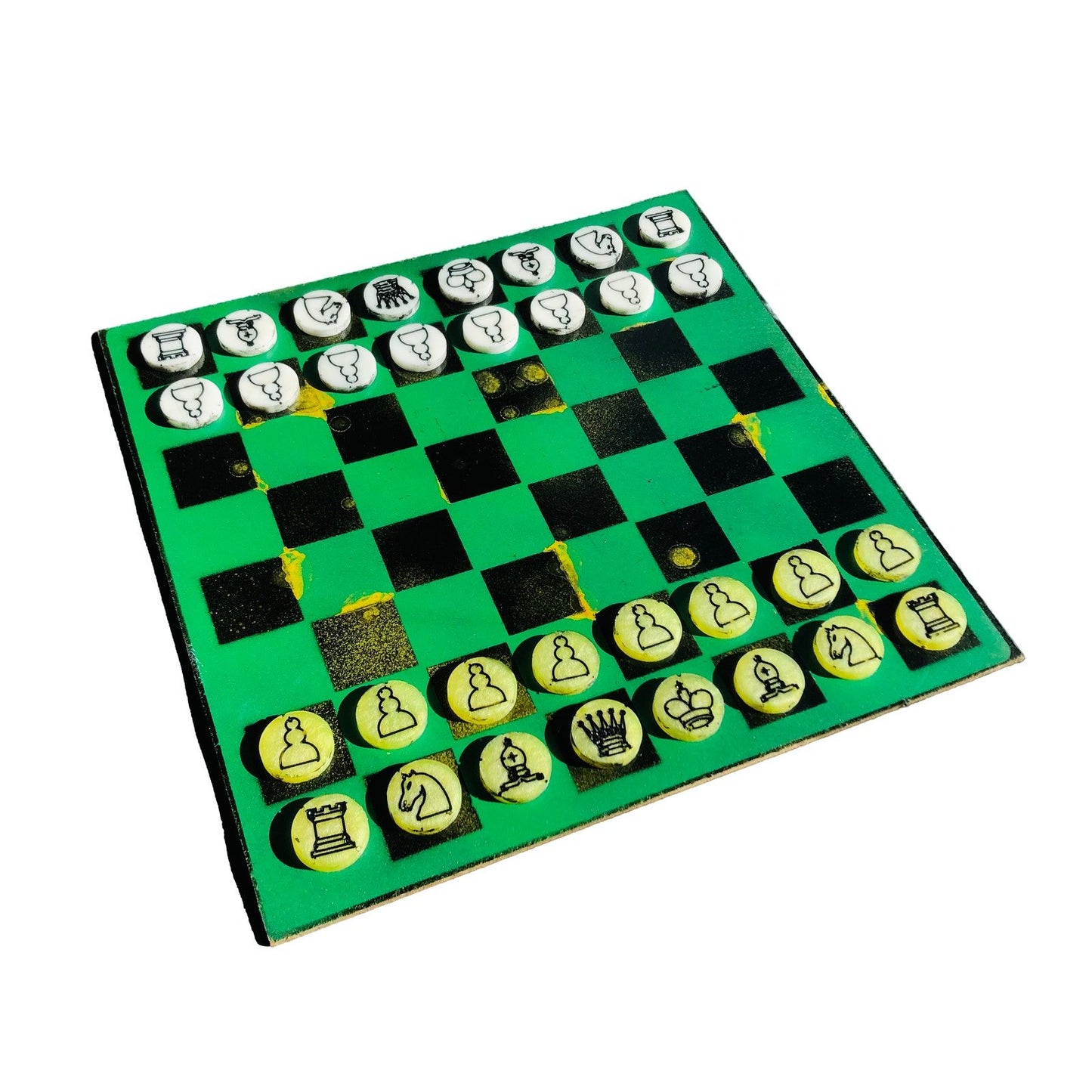 Chess Set - Green Mustard