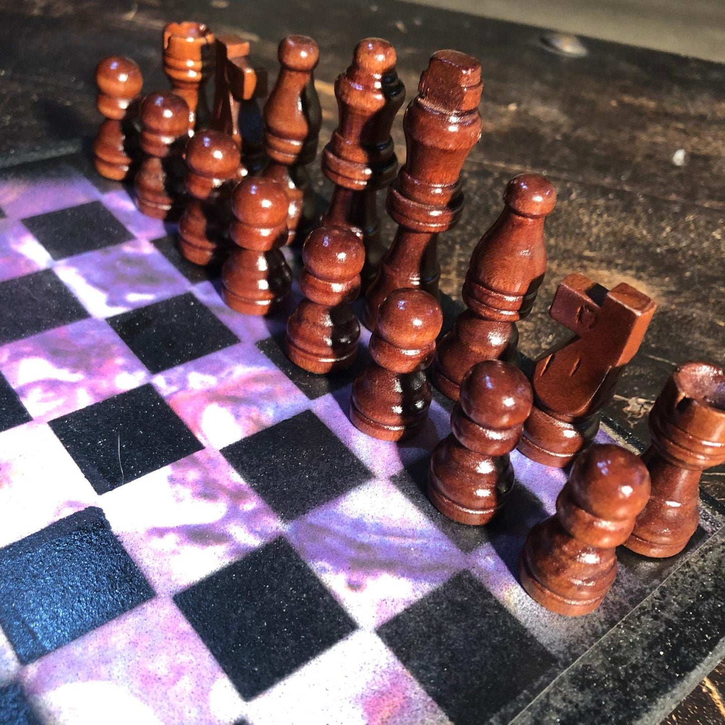 Scrapbook Chess Set - Purple Space