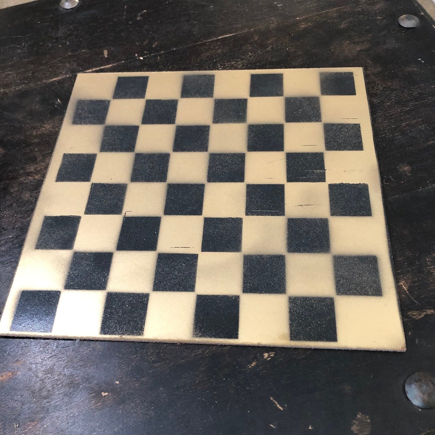 Painted Chess Set - Gold & Black