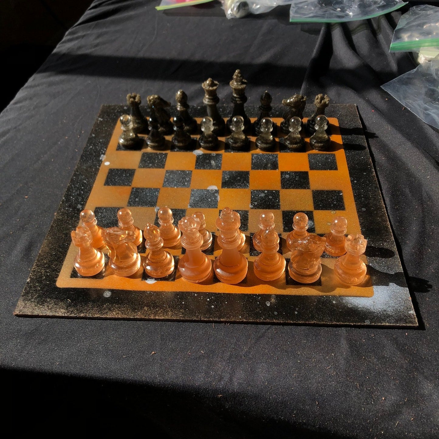 Chess Set - Golden Dark Pearl