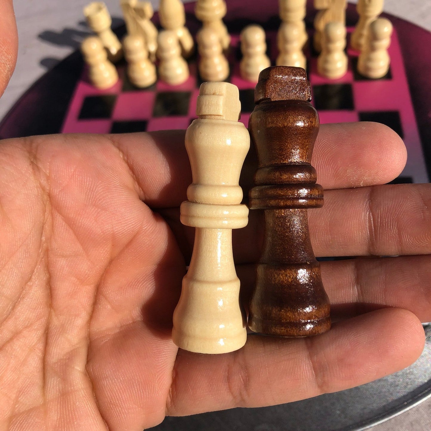 Vinyl Chess Set - Pink Chrome