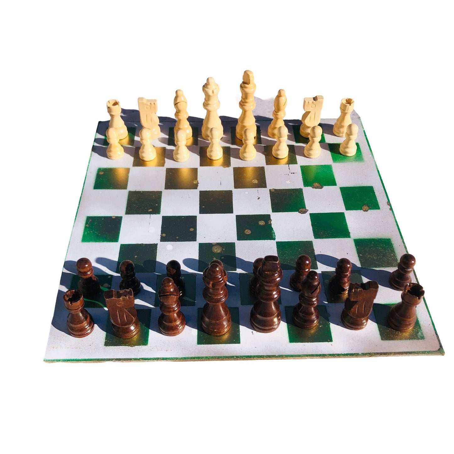 Chess Set - Prestigious Golden Green