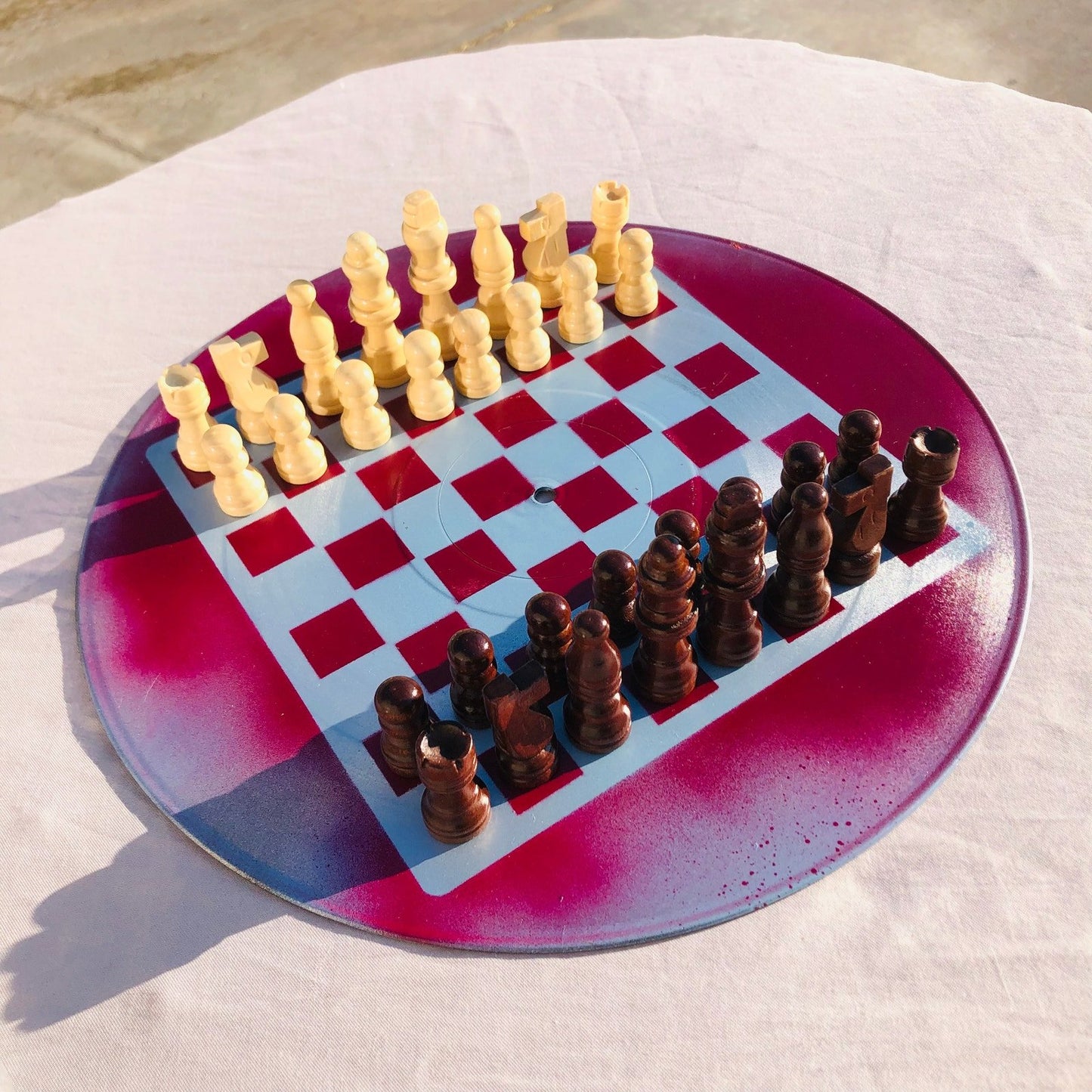 Vinyl Chess Set - Violet Chrome