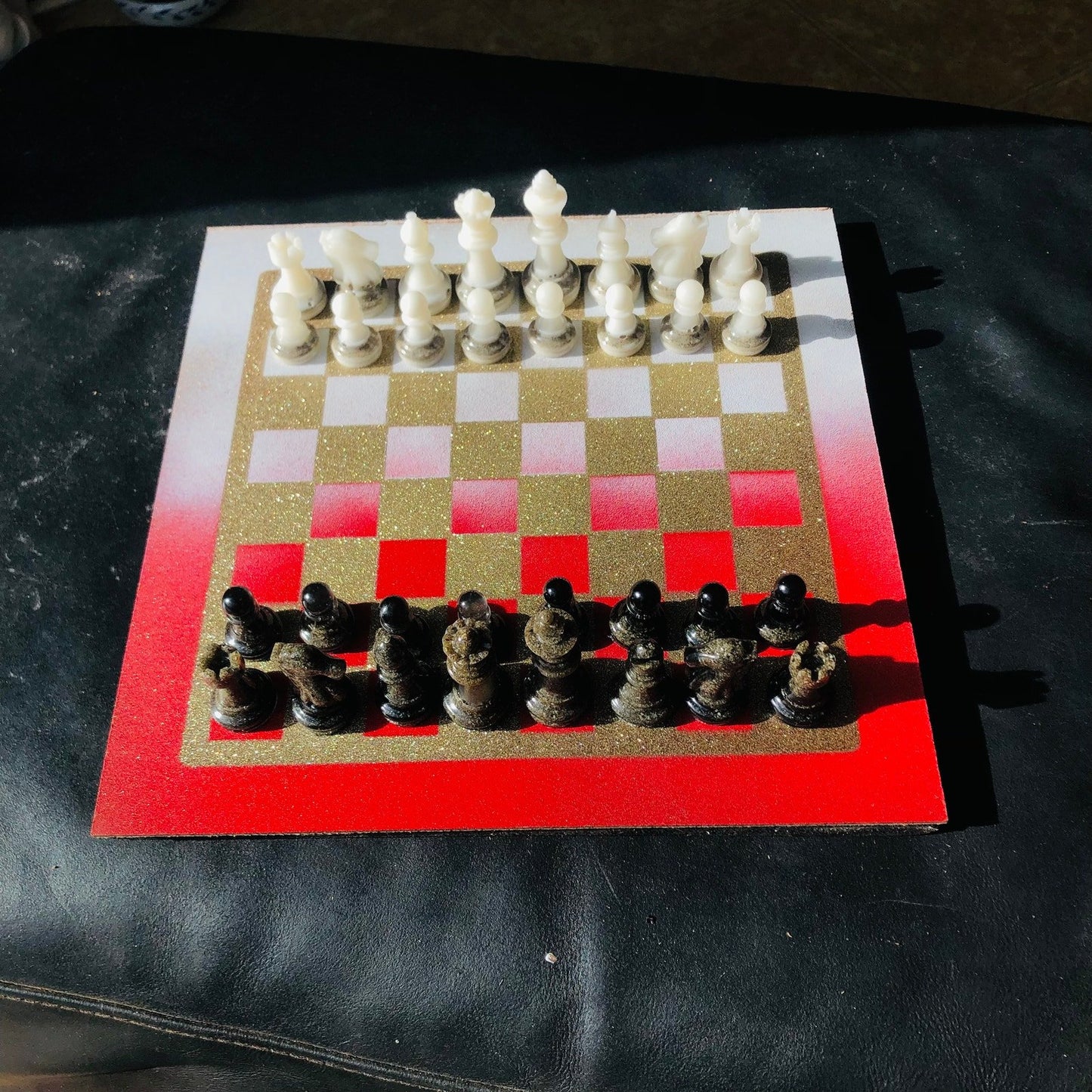 Chess Set - Red Gold Royal