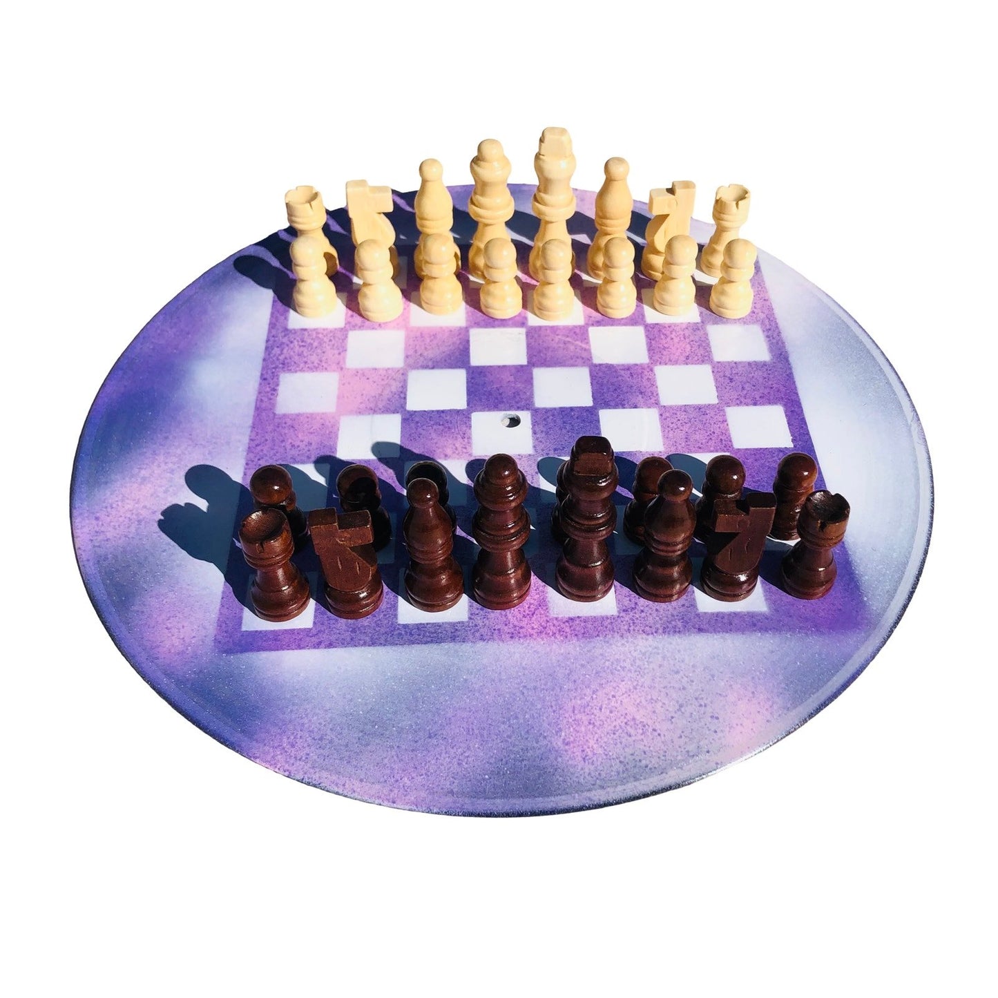 Vinyl Chess Set - Purple Snow