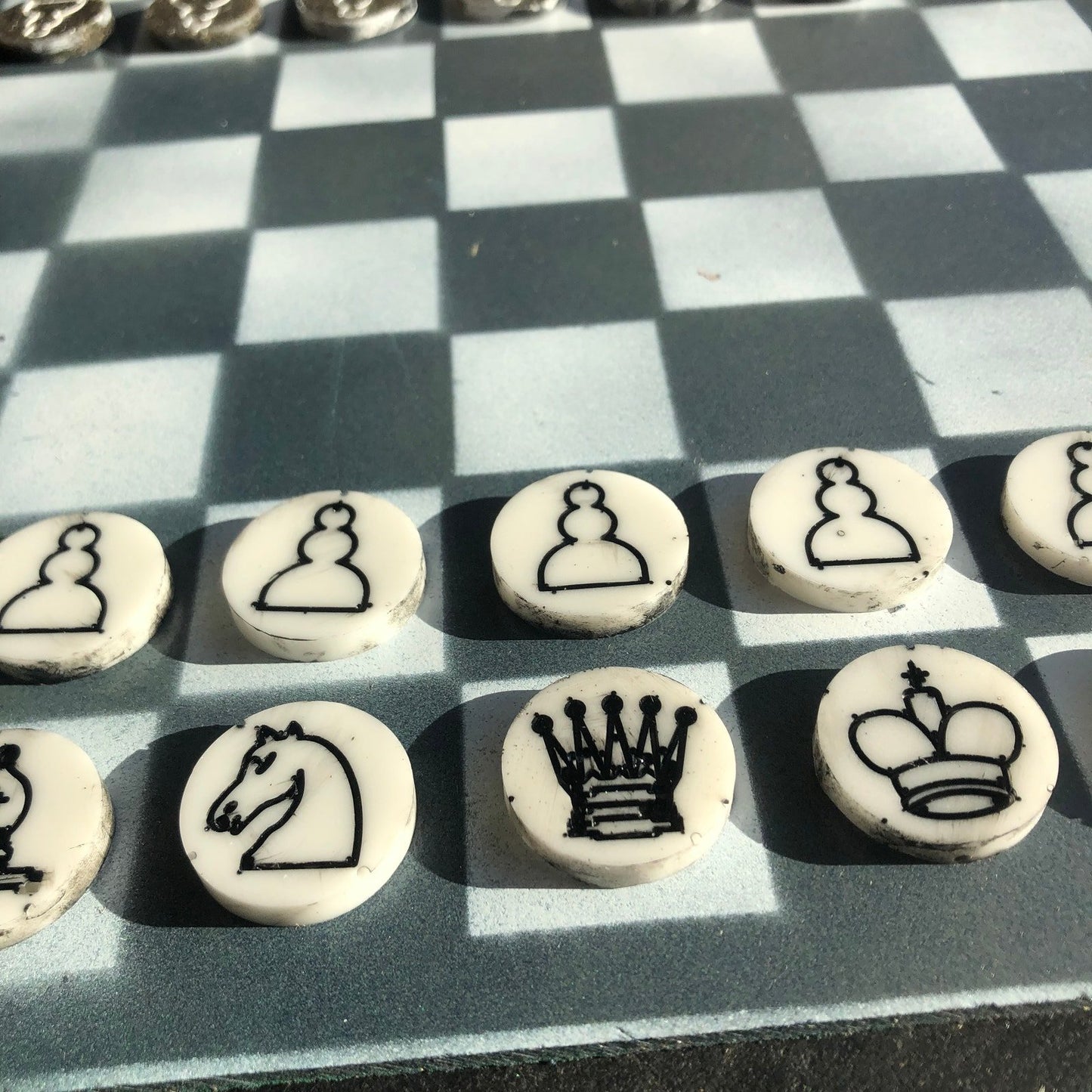 Chess Set - Grayish Blue