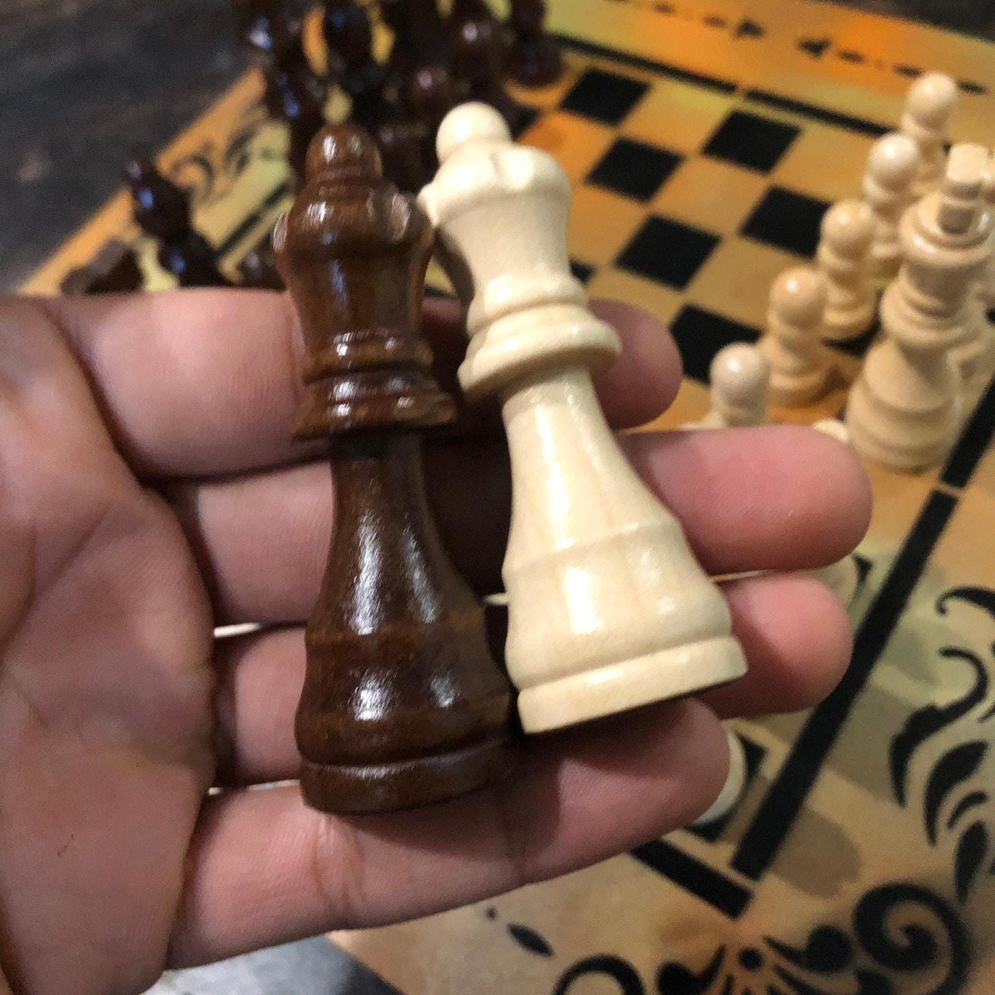 Chess Set - Amber Orange