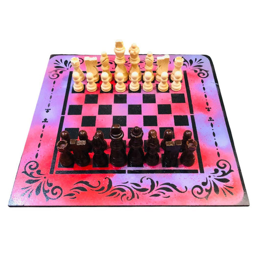 Chess Set - Purple Red Mix