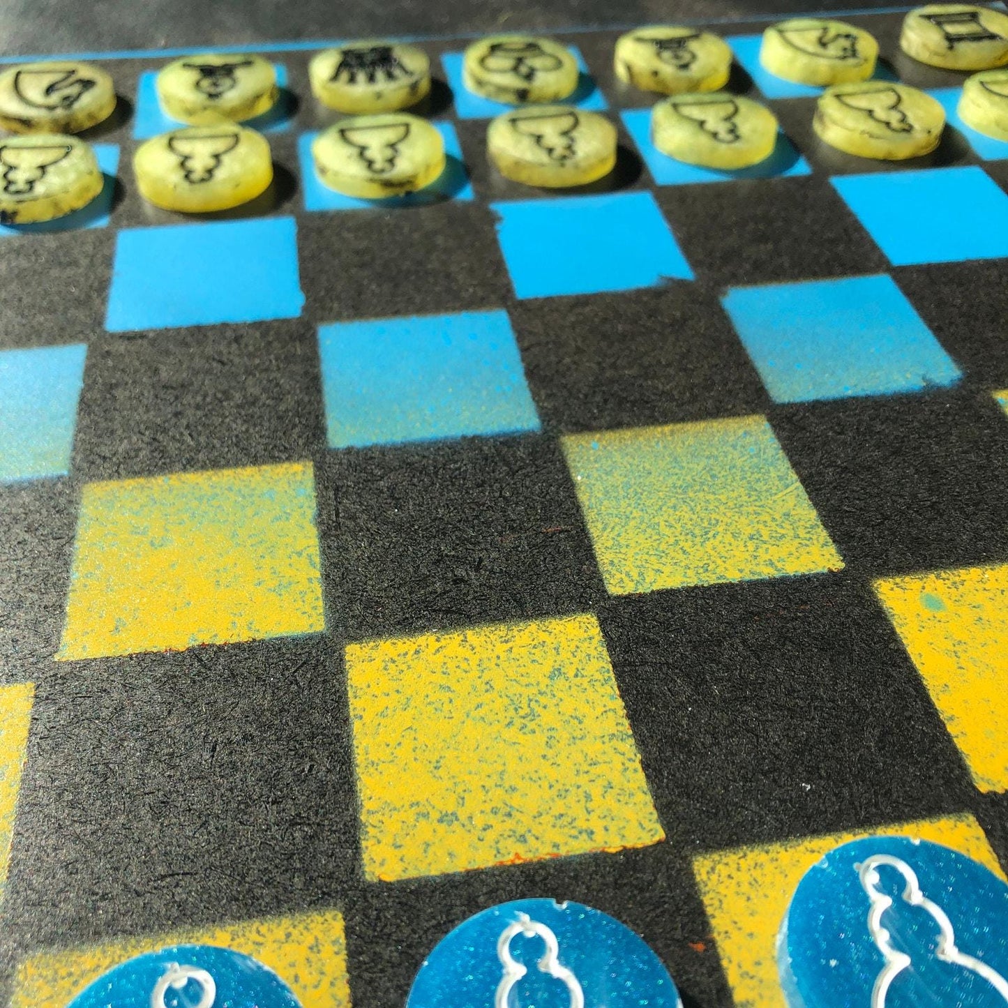 Chess Set - Blue Green Duality