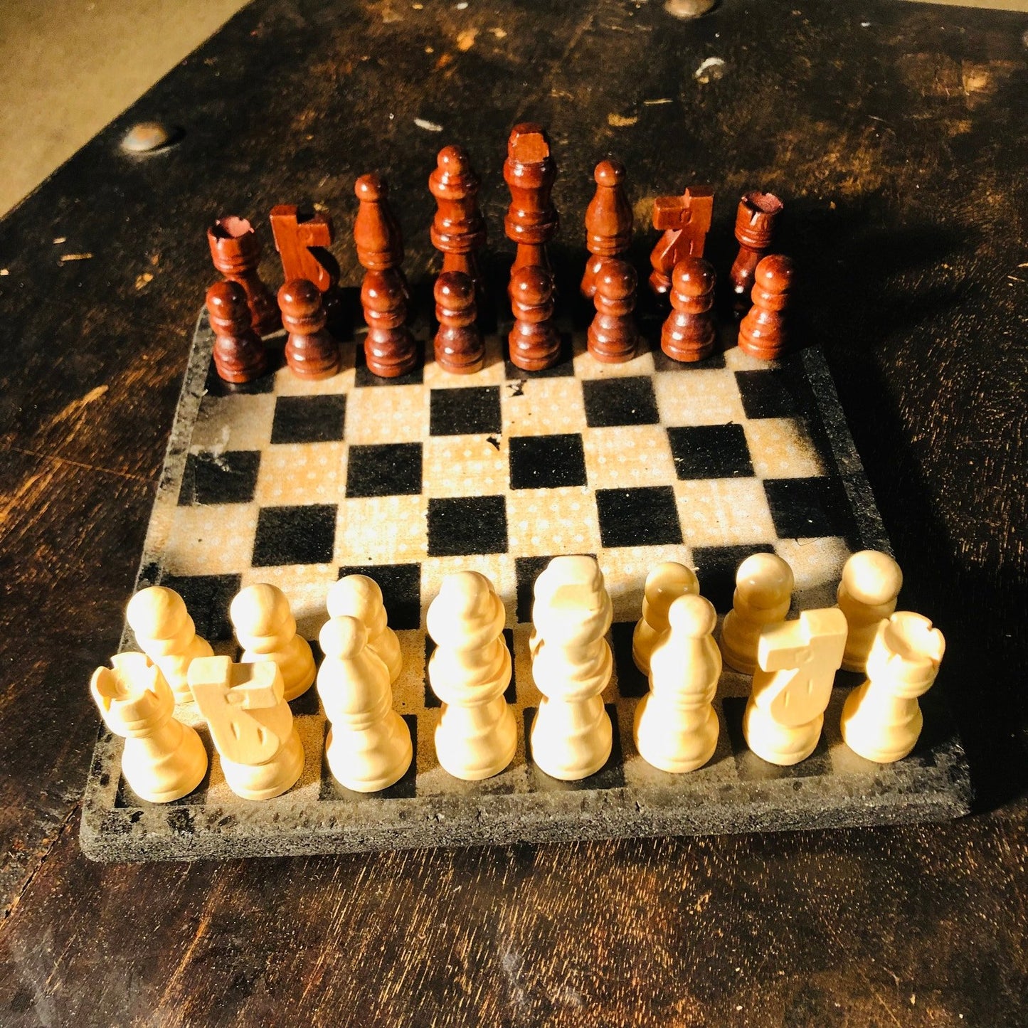 Scrapbook Chess Set - Vintage Yellow