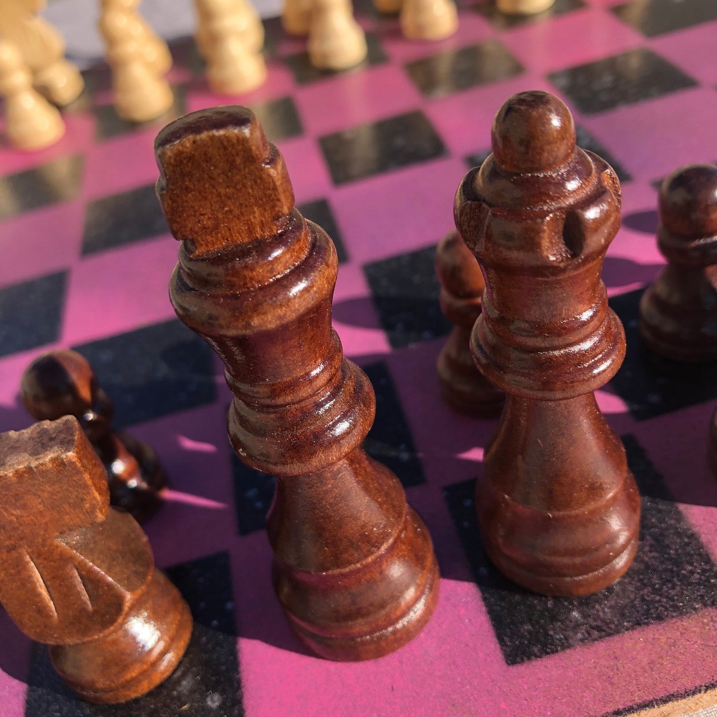 Chess Set - Hot Pink