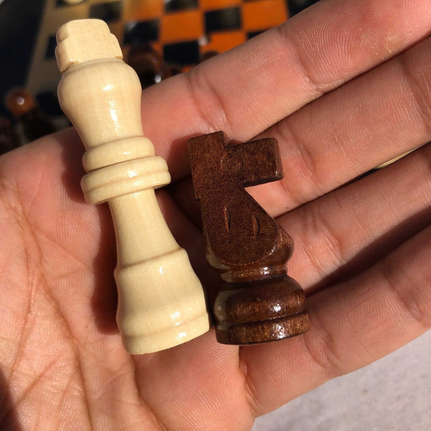 Vinyl Chess Set - Golden Orange