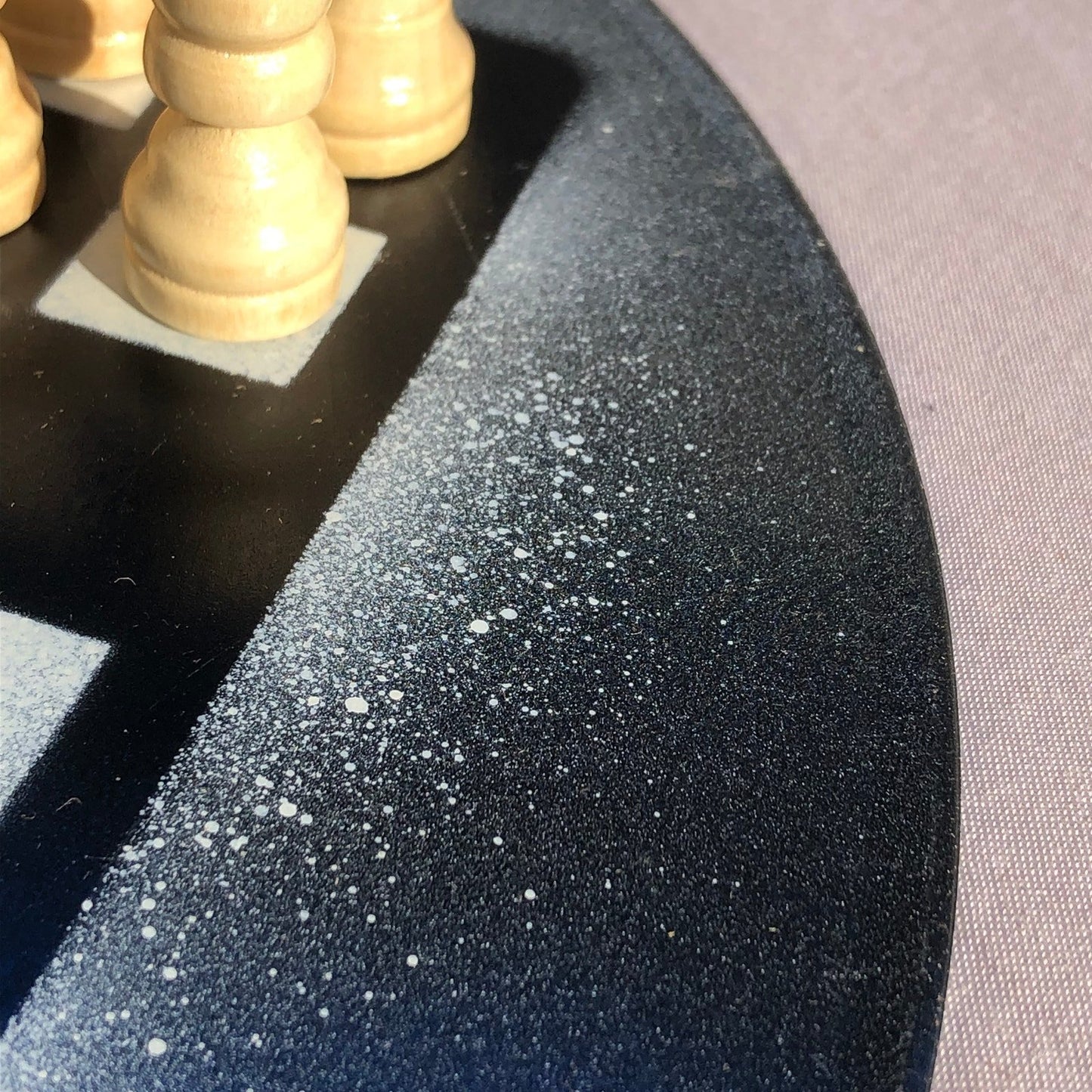 Vinyl Chess Set - Blue & Black Mist