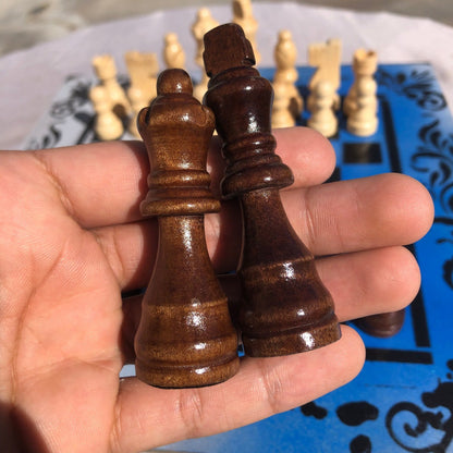 Chess Set - Deep Blue Snow