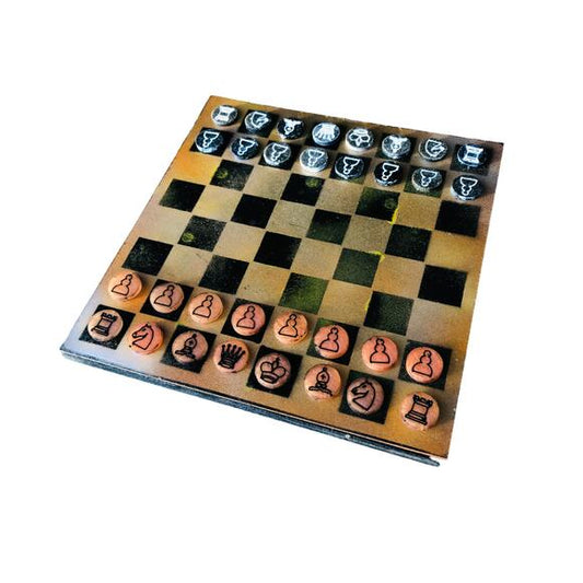 Chess Set - Orange Rust