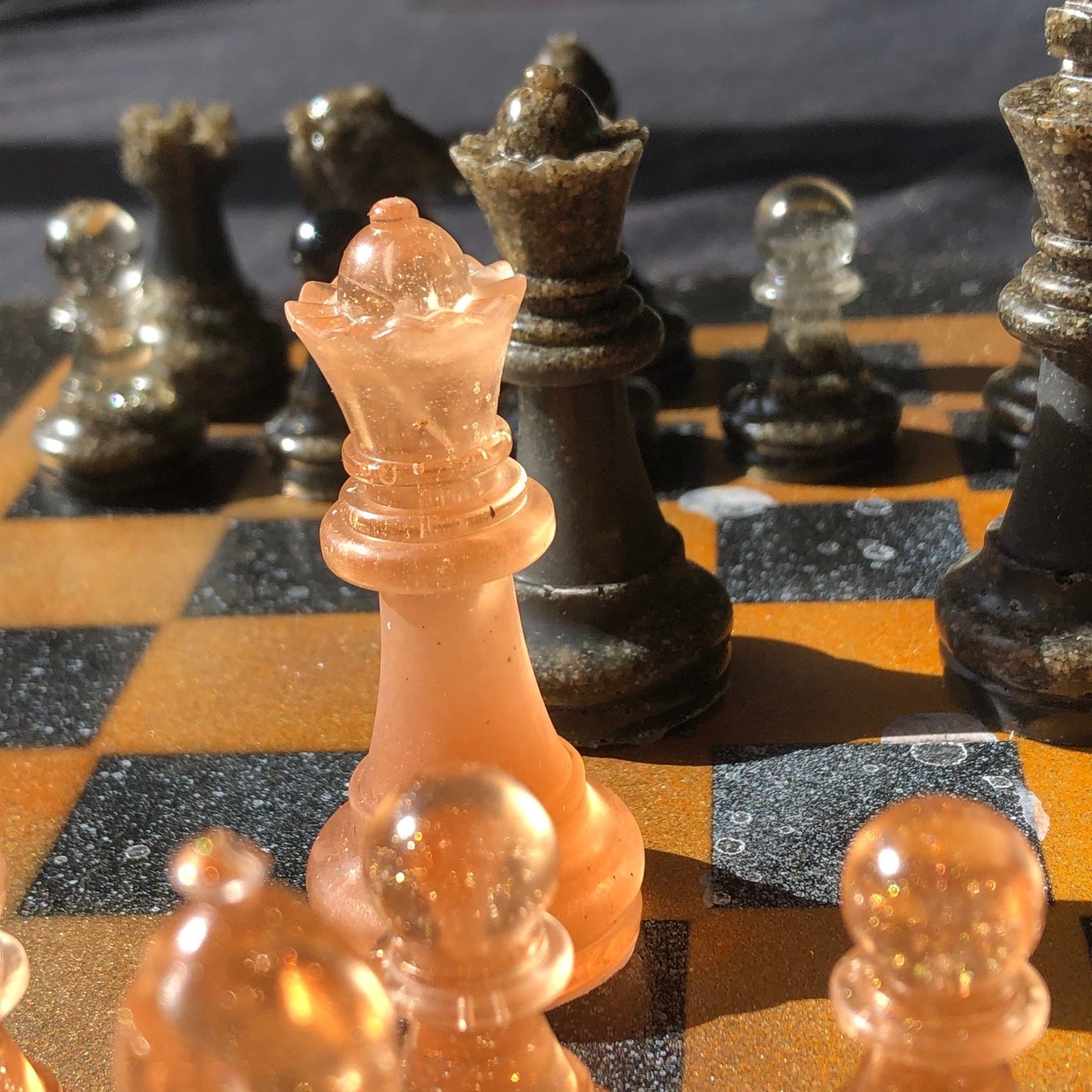 Chess Set - Golden Dark Pearl