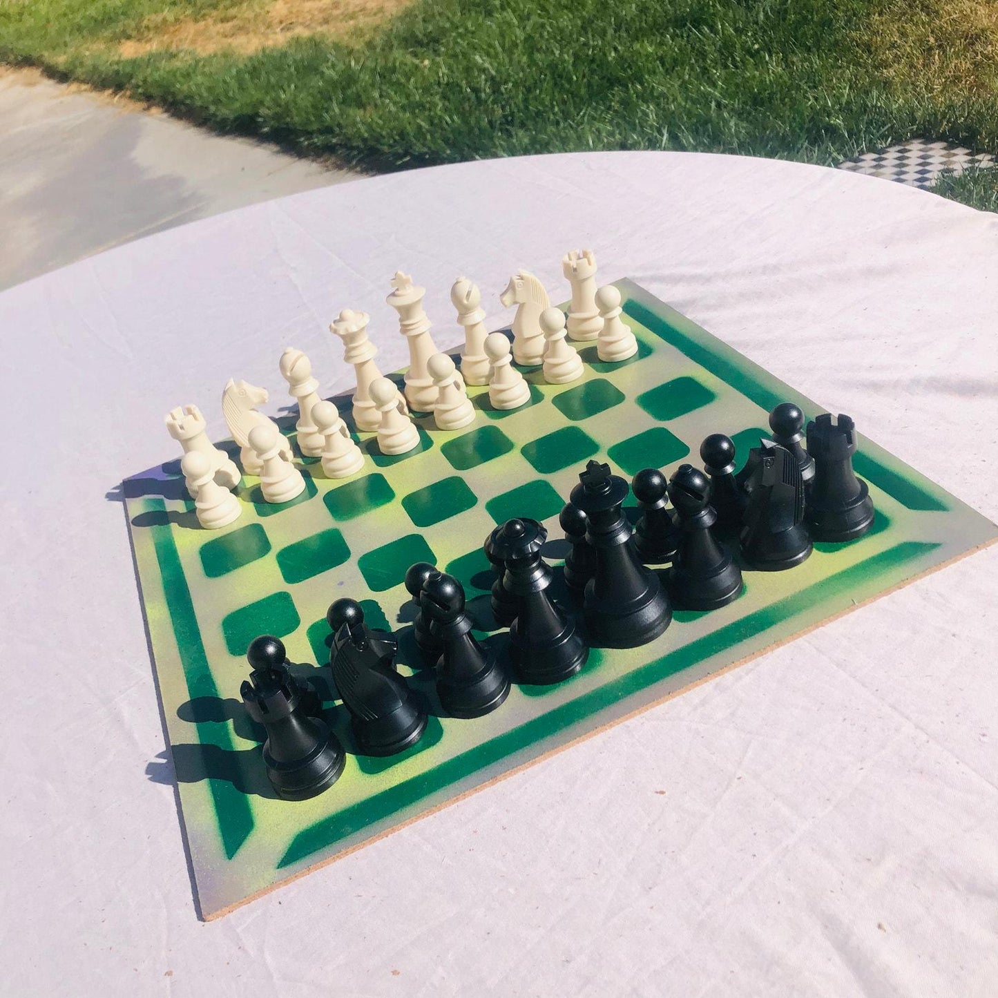 Large Chess Set - Green Field