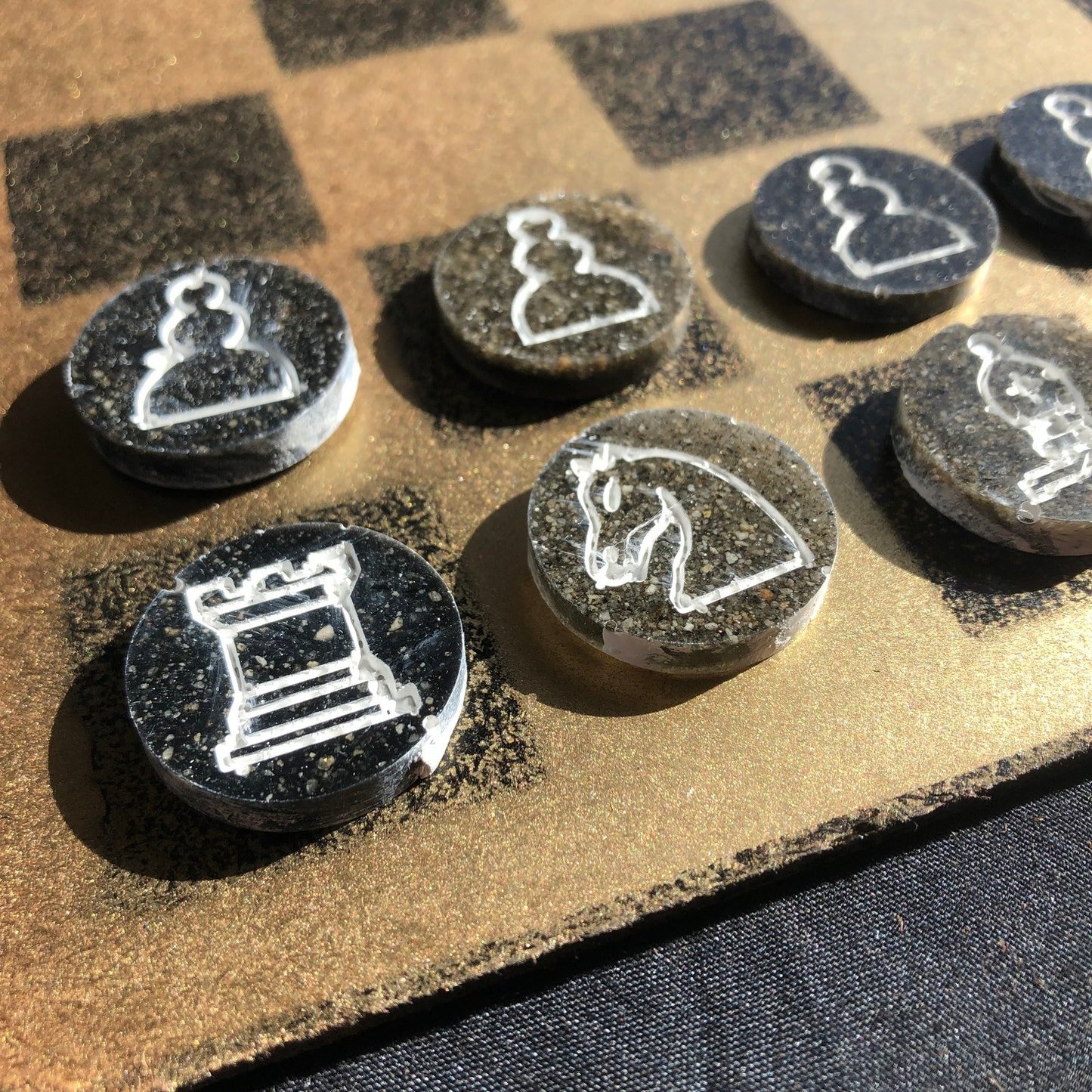 Chess Set - Matte Gold