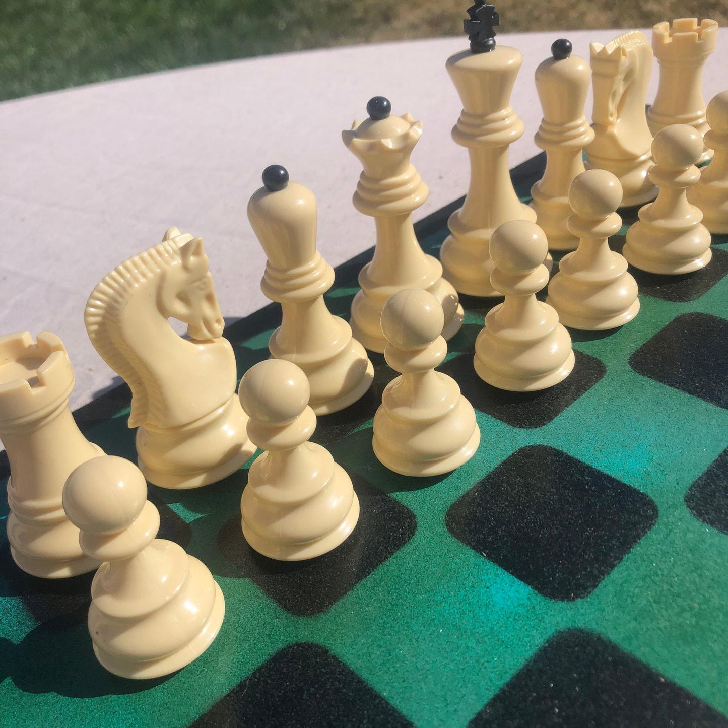 Large Chess Set - Dark Green