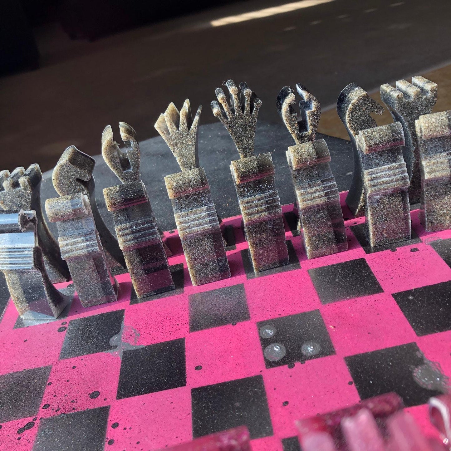 Chess Set - Chrome Pink Deluxe