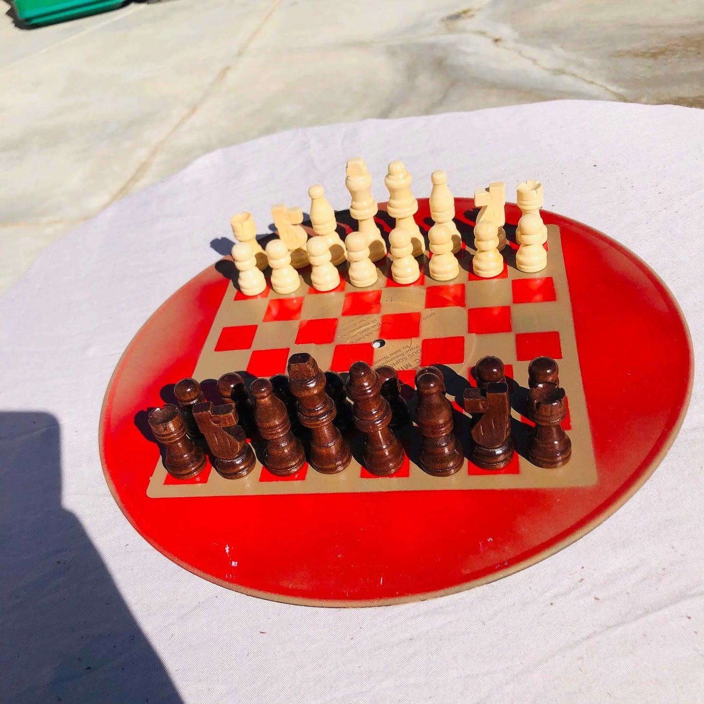 Vinyl Chess Set - Roman Red